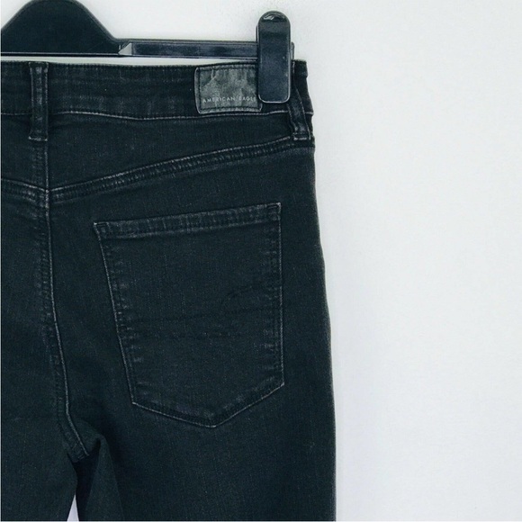 American Eagle Women's 10 Jeans Black High Rise Jegging Next Level Stretch T - Picture 2 of 3